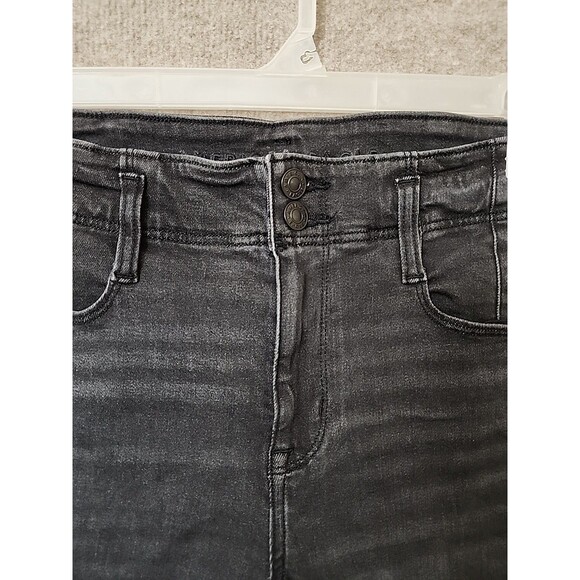 American Eagle Skinny Kick Jeans Womens 10 Black Next Level Stretch - Picture 3 of 9